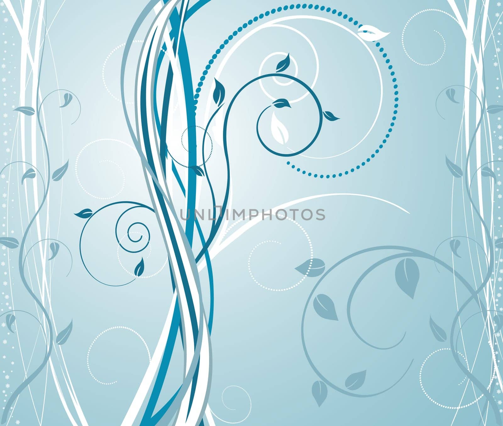 Abstract floral  background - decor design illustration