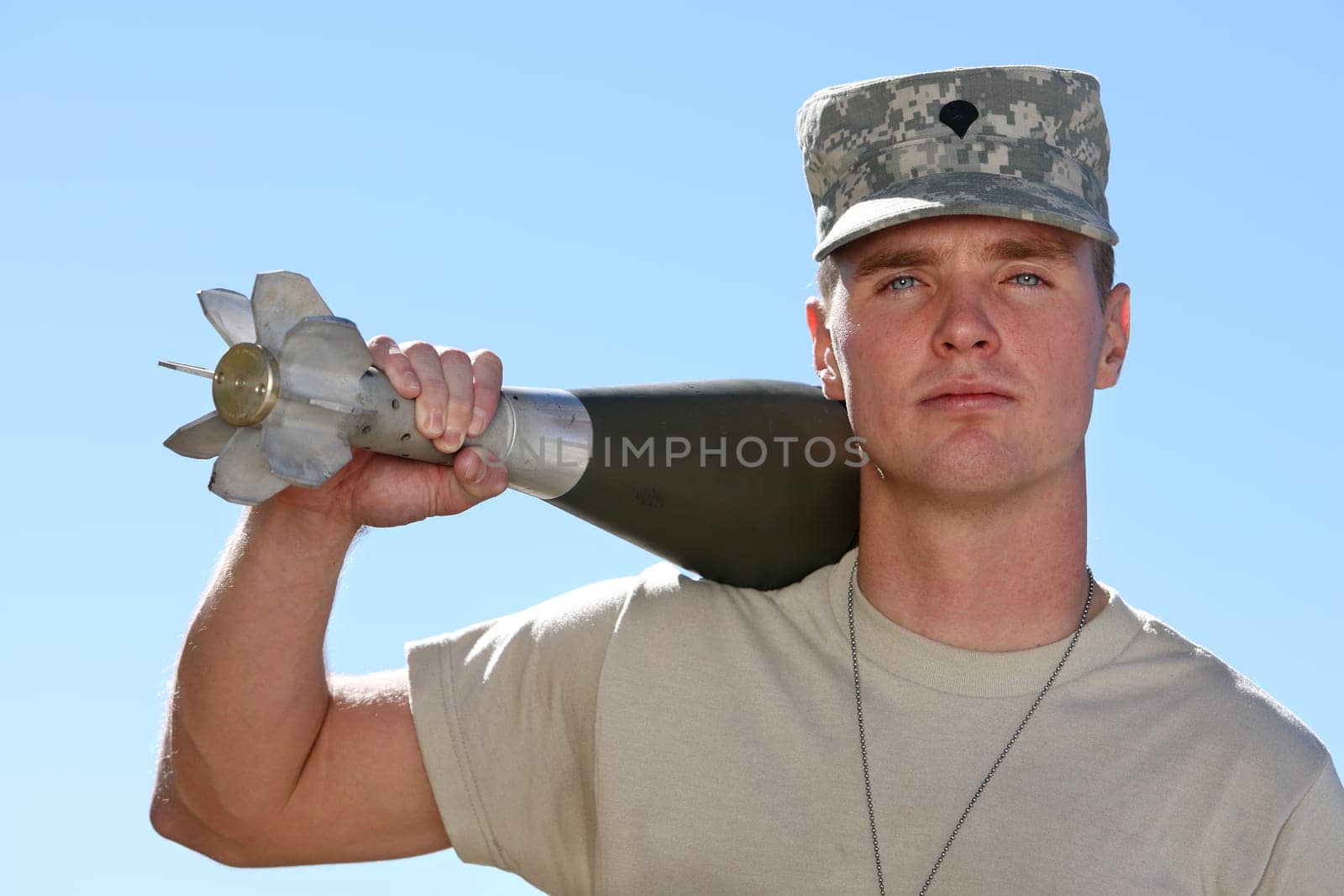 Holding a bomb