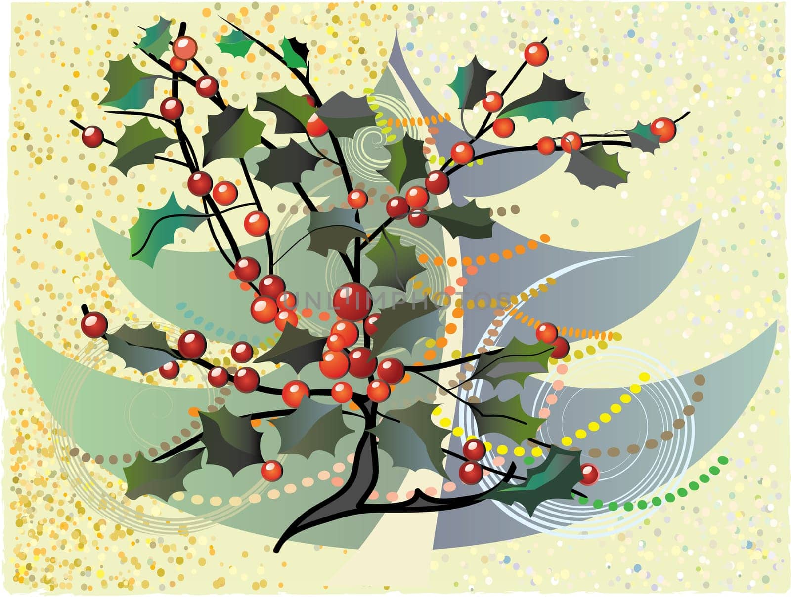 illustration with christmas colors
