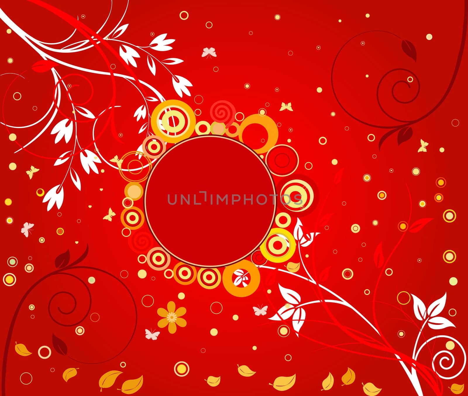 Abstract floral  background - vector