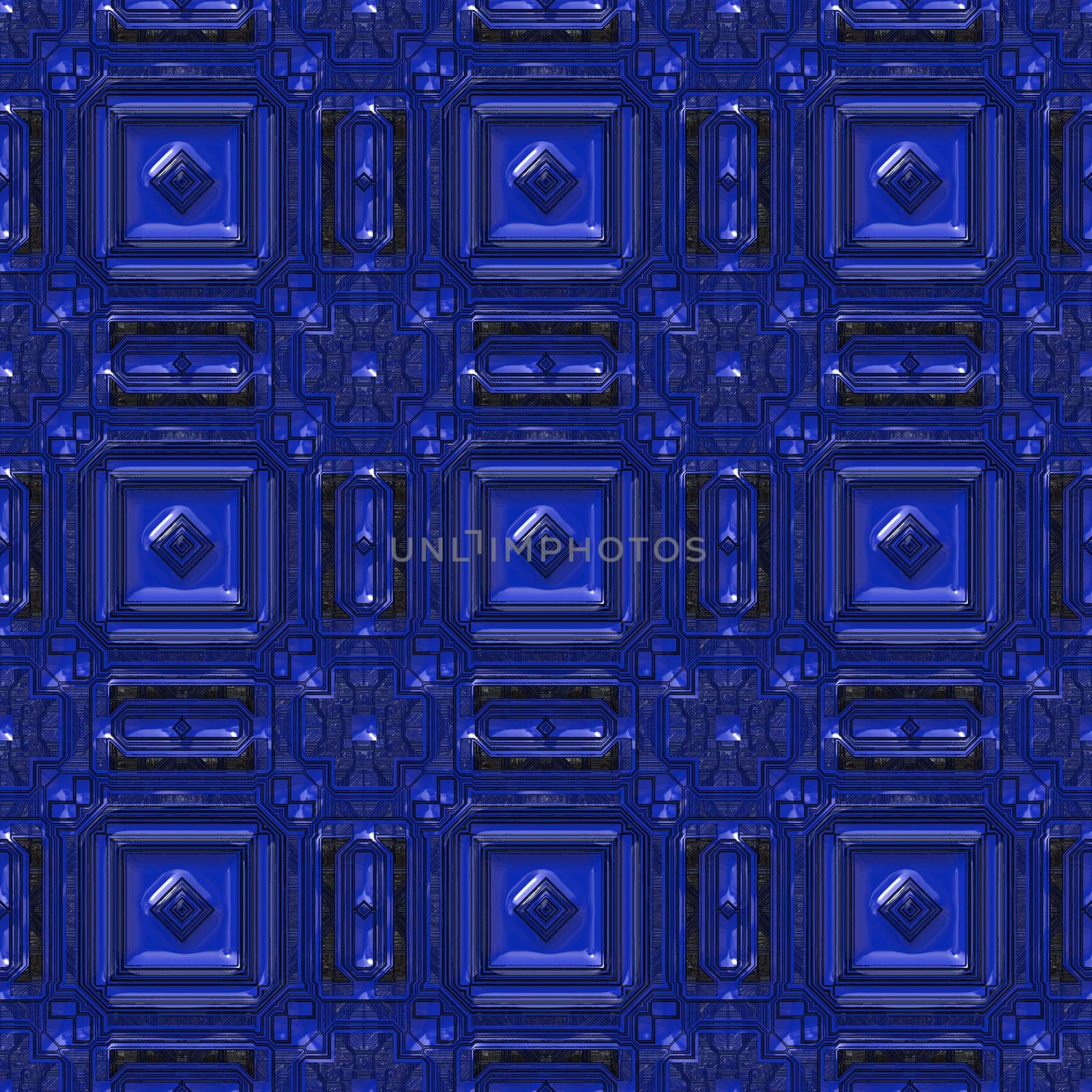 Computer generated illustration of colorful artistic glass tiles