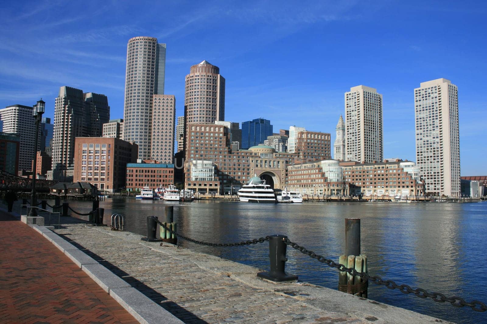 A path along Boston Harbor.