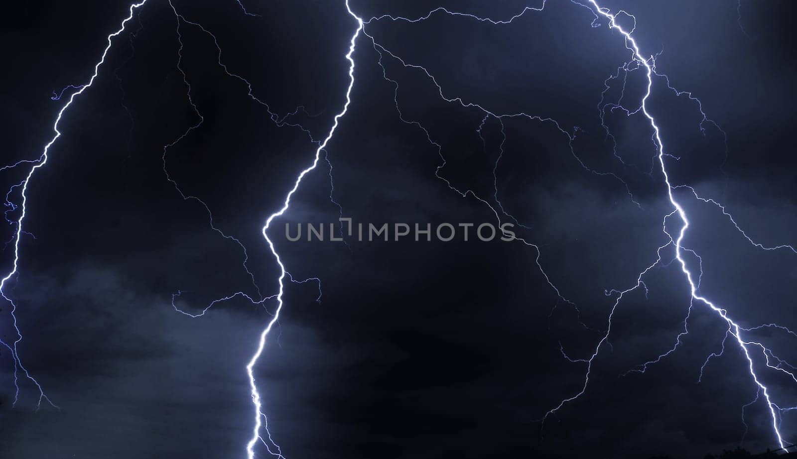 lightning strikes in the darkness