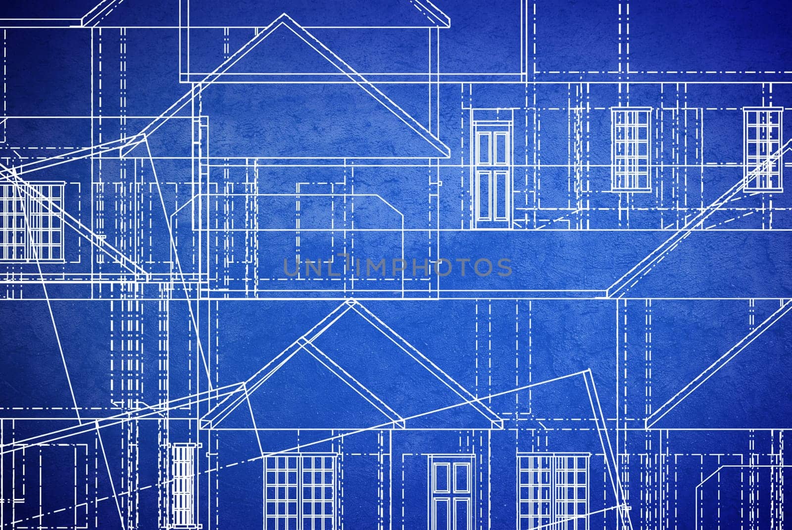 blue print style floor plans on grunge background