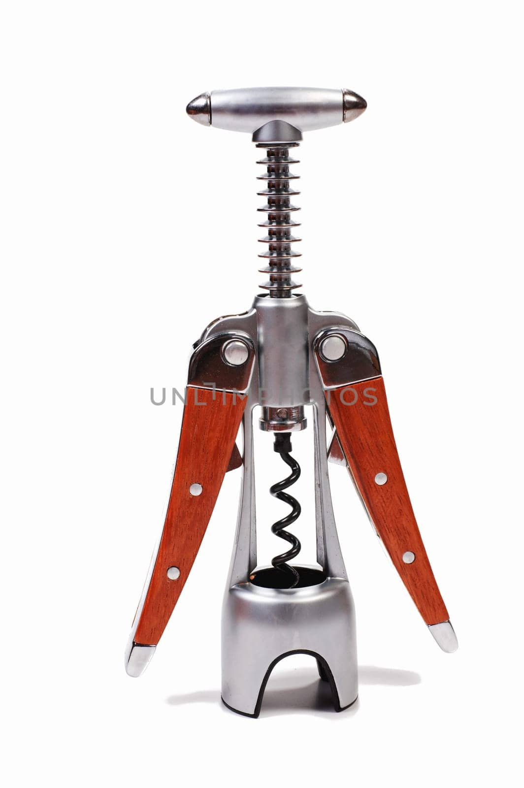 Elegant corkscrew isolated on white