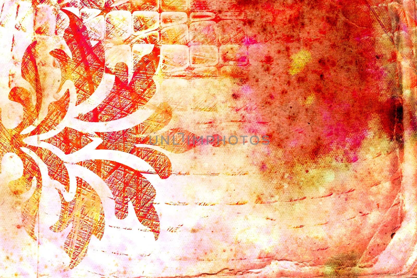 Abstract background and design elements over grunge texture