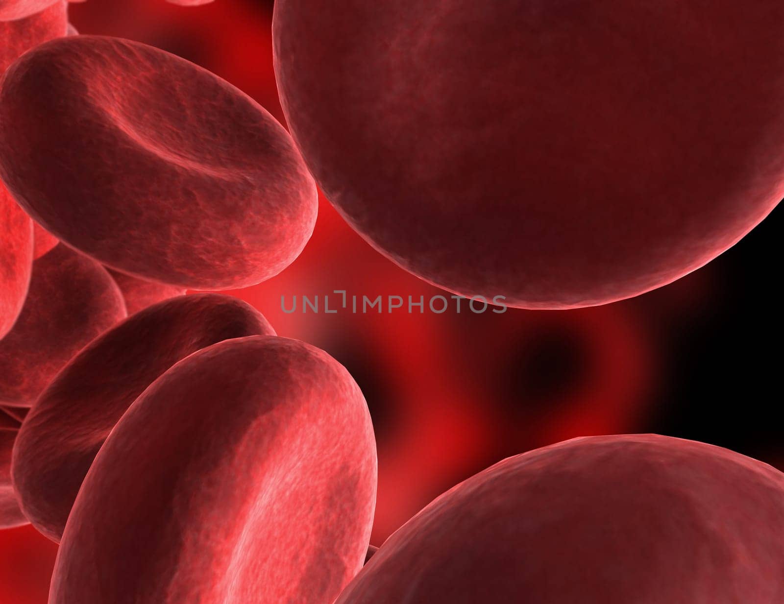 3d rendered close up of red blood cells