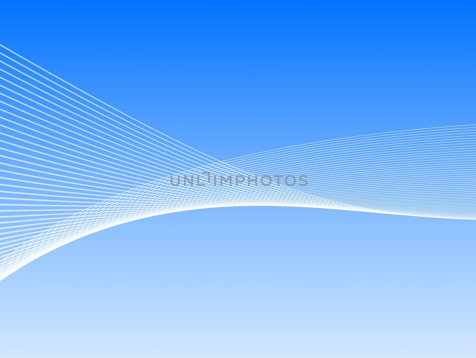 3d rendered illustration of an abstract blue shape