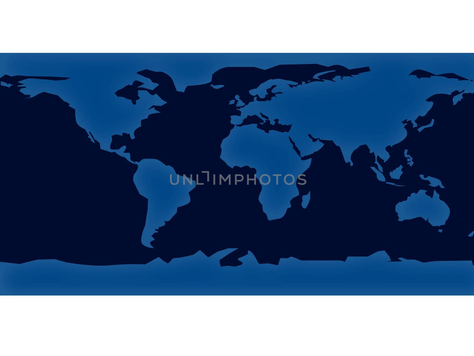 3d rendered illustration of a blue earth map
