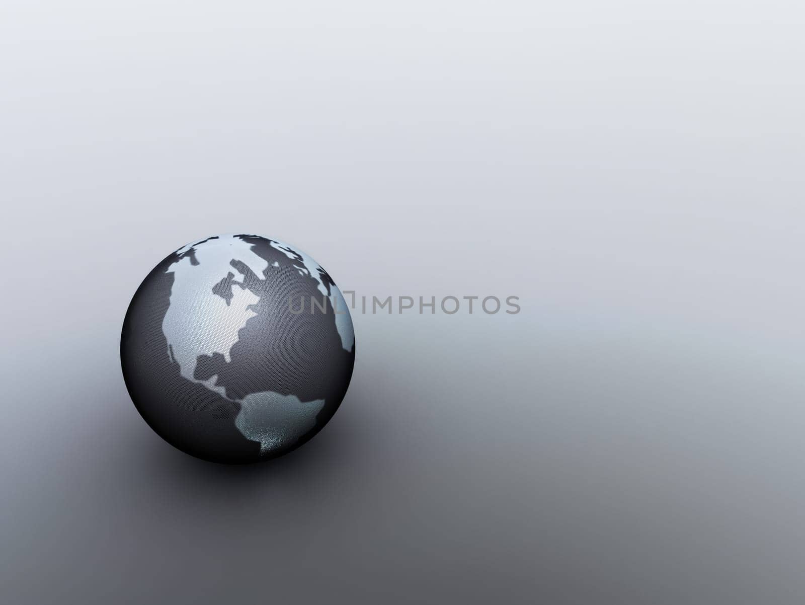 3d rendered illustration of a metal globe
