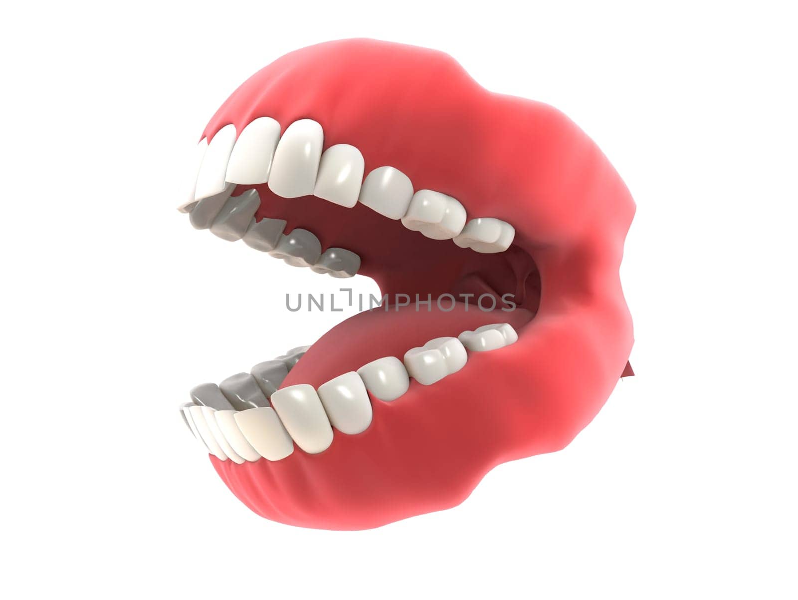 3d rendered illustration of a denture