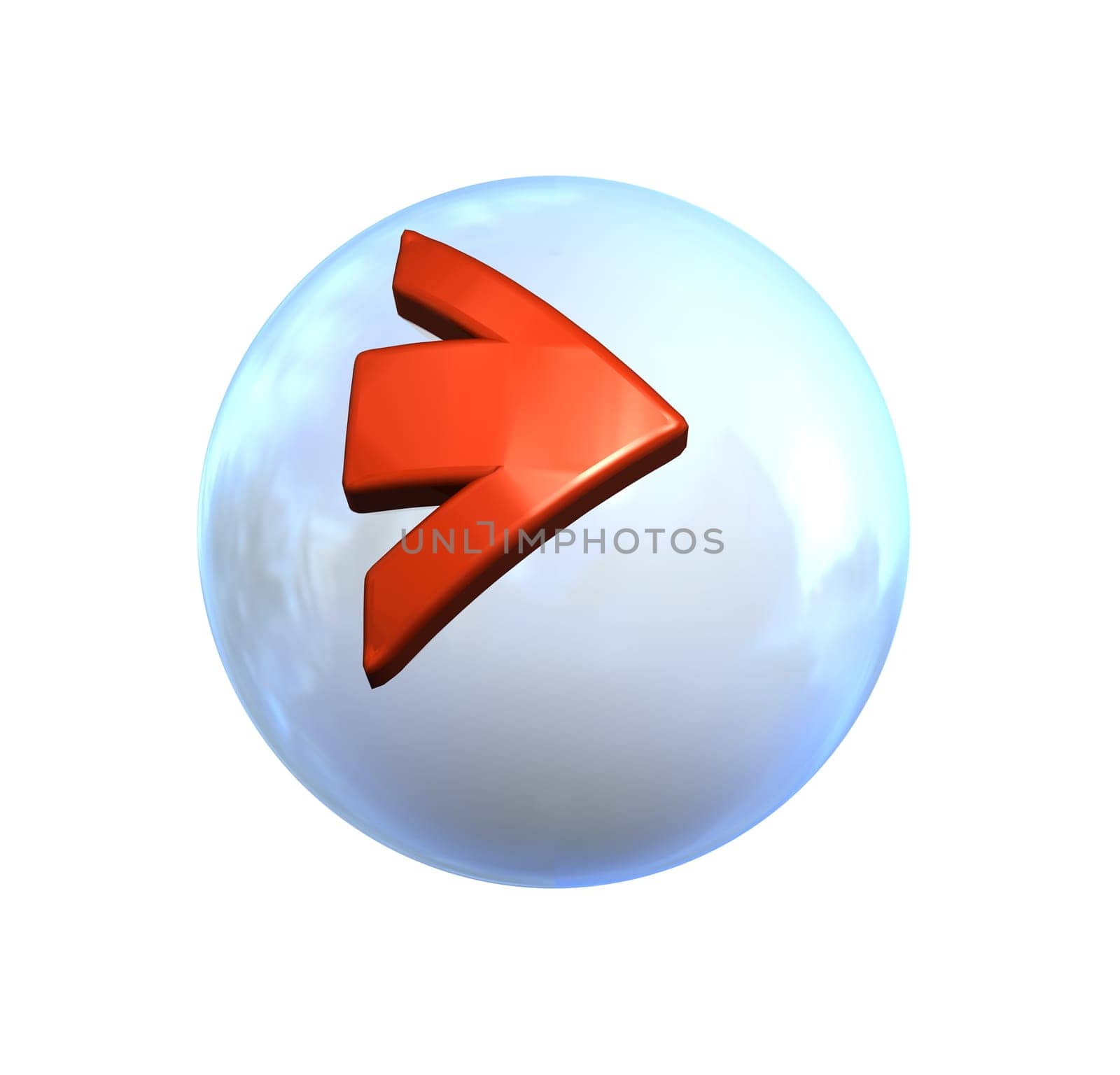 Symbol Ball as Icon with reflection in a comic style