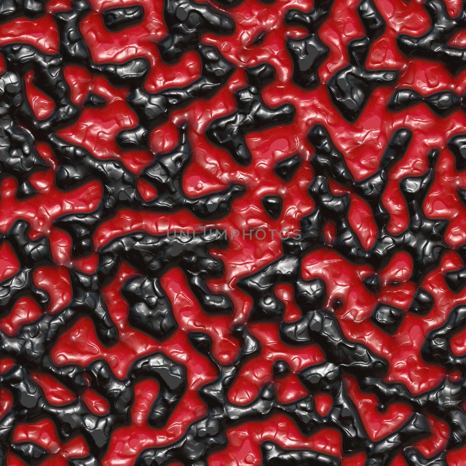 Red and black paint droplets