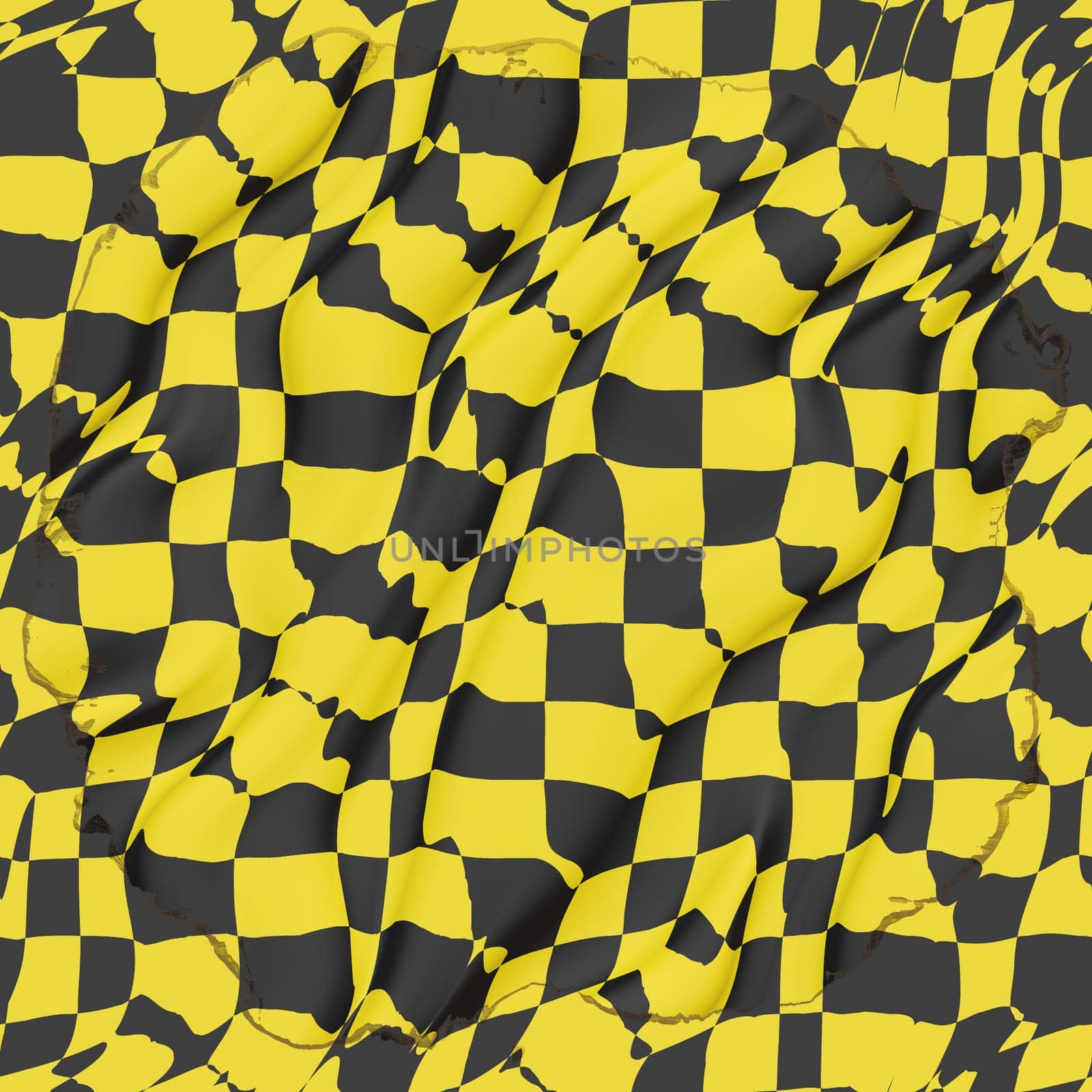 Black and yellow wrinkled material