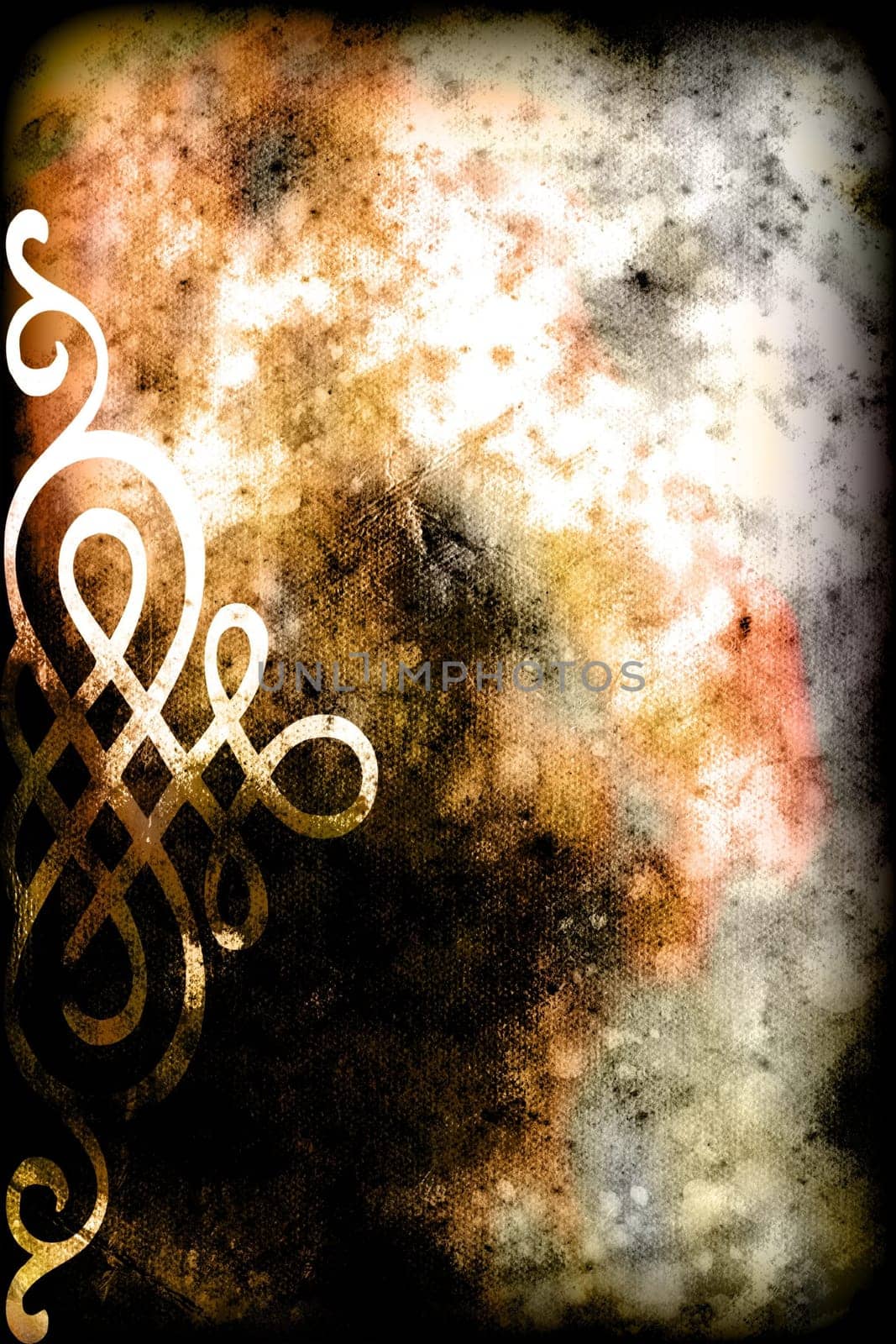 Abstract background and design elements over grunge texture
