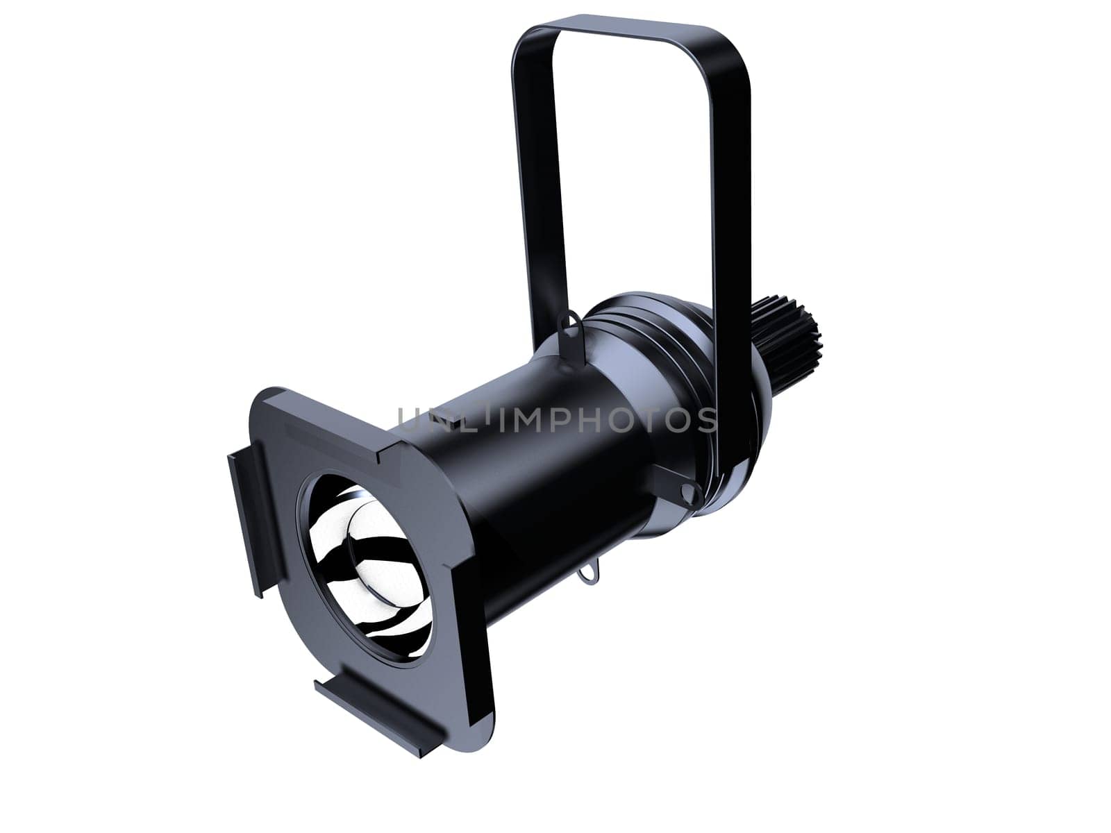 3d rendered illustration of a black spot light