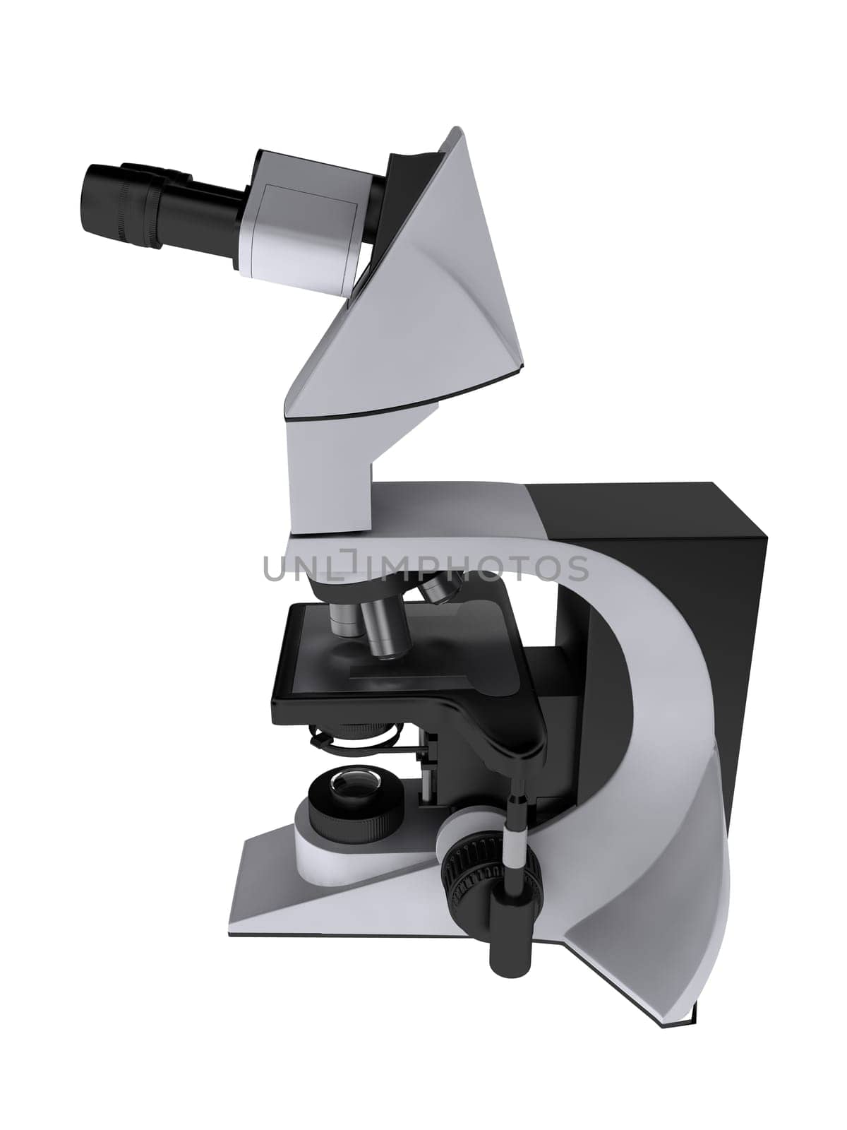 3d rendered illustration of an expensive microscope