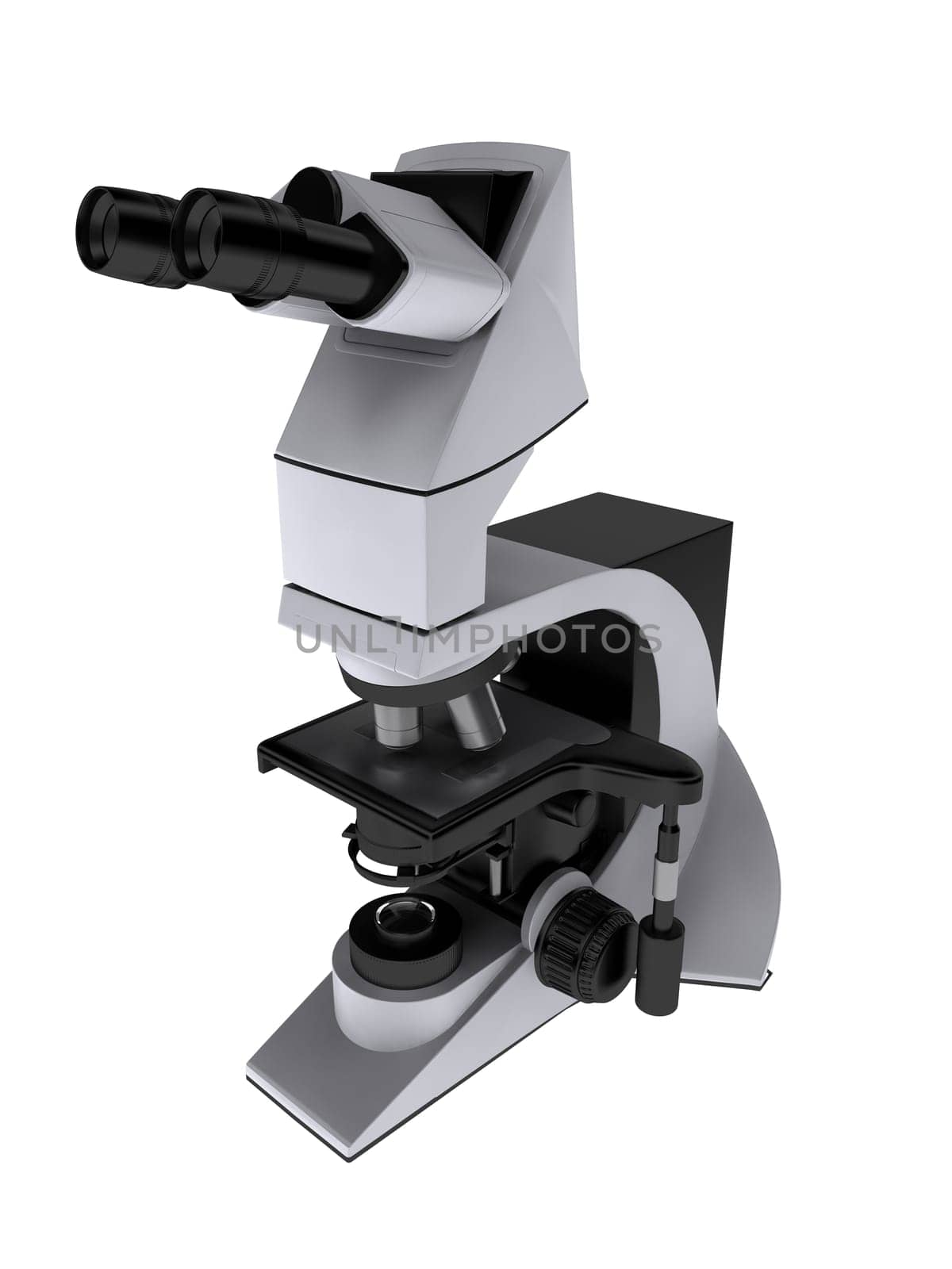 3d rendered illustration of an expensive microscope