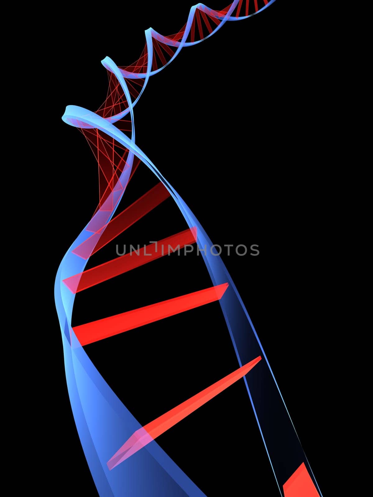 3d rendered illustration of a doublr helix