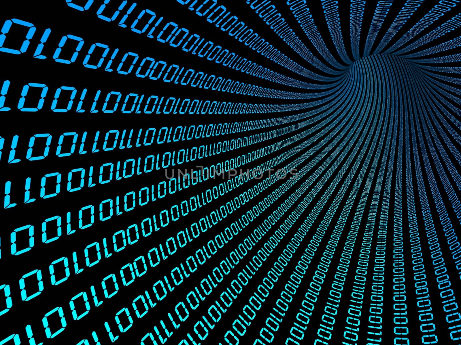 3d rendered illustration of a digital stream