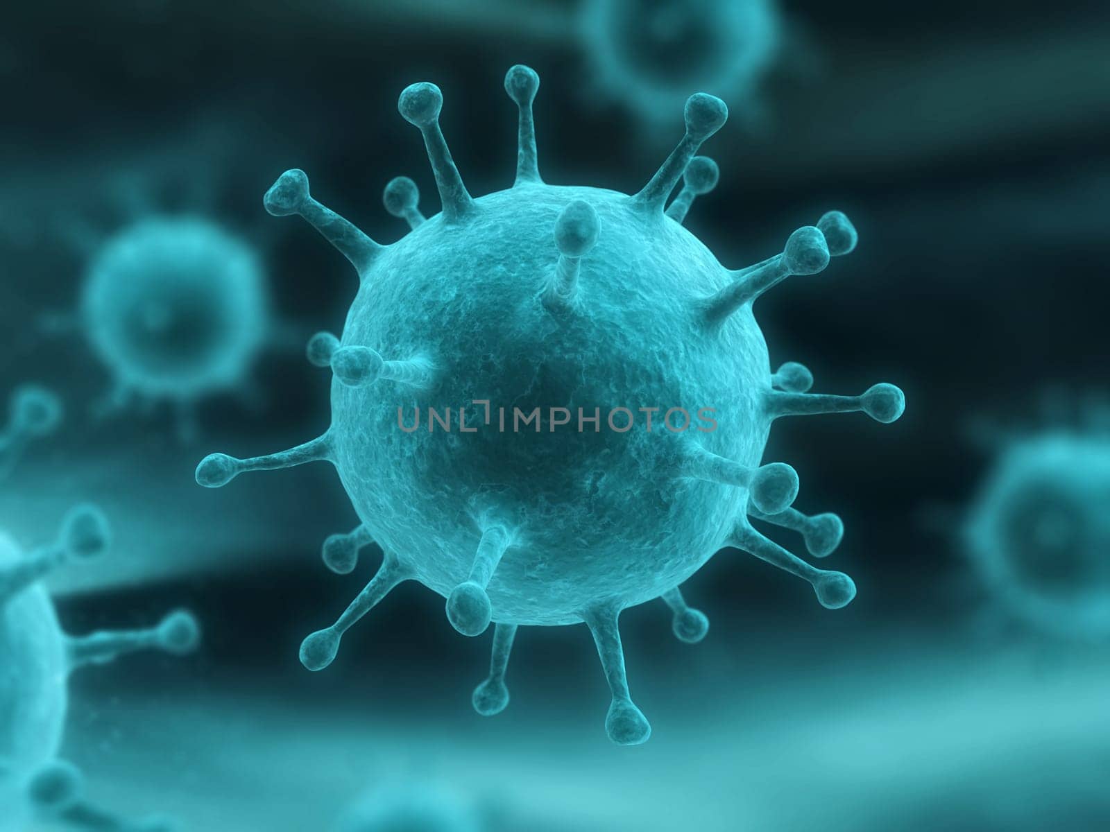3d rendered close up of an isolated virus