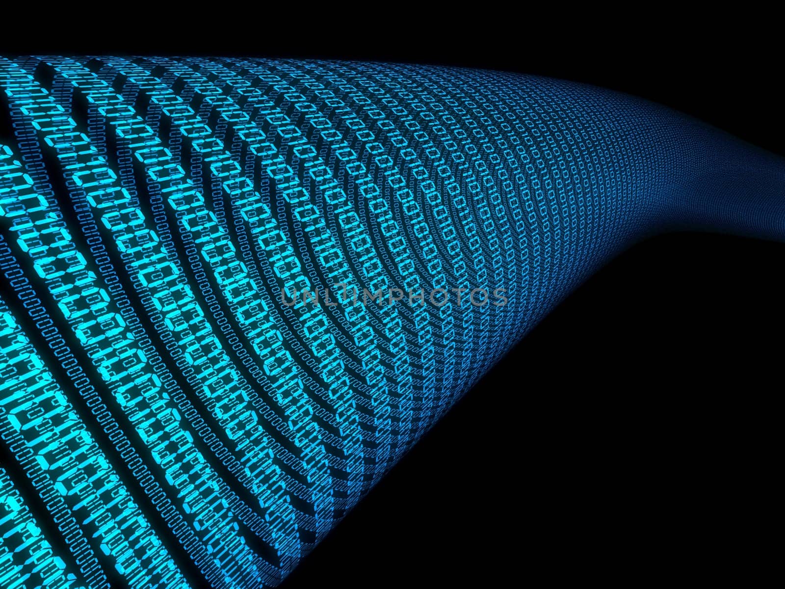 3d rendered illustration of a digital stream