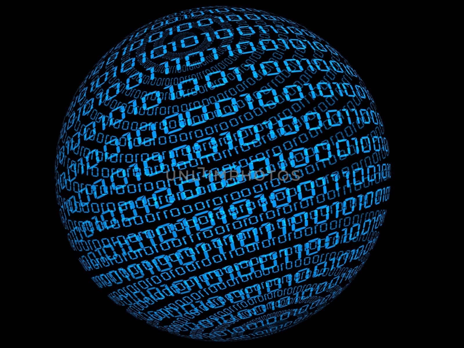 3d rendered illustration of a digital ball