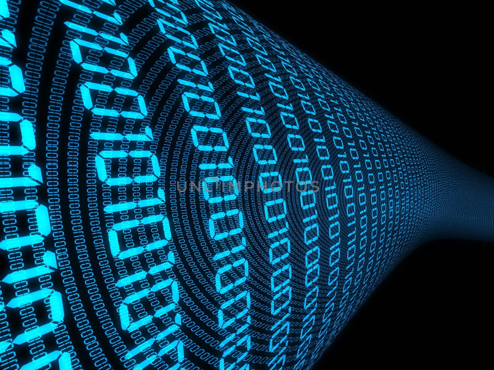 3d rendered illustration of a digital stream