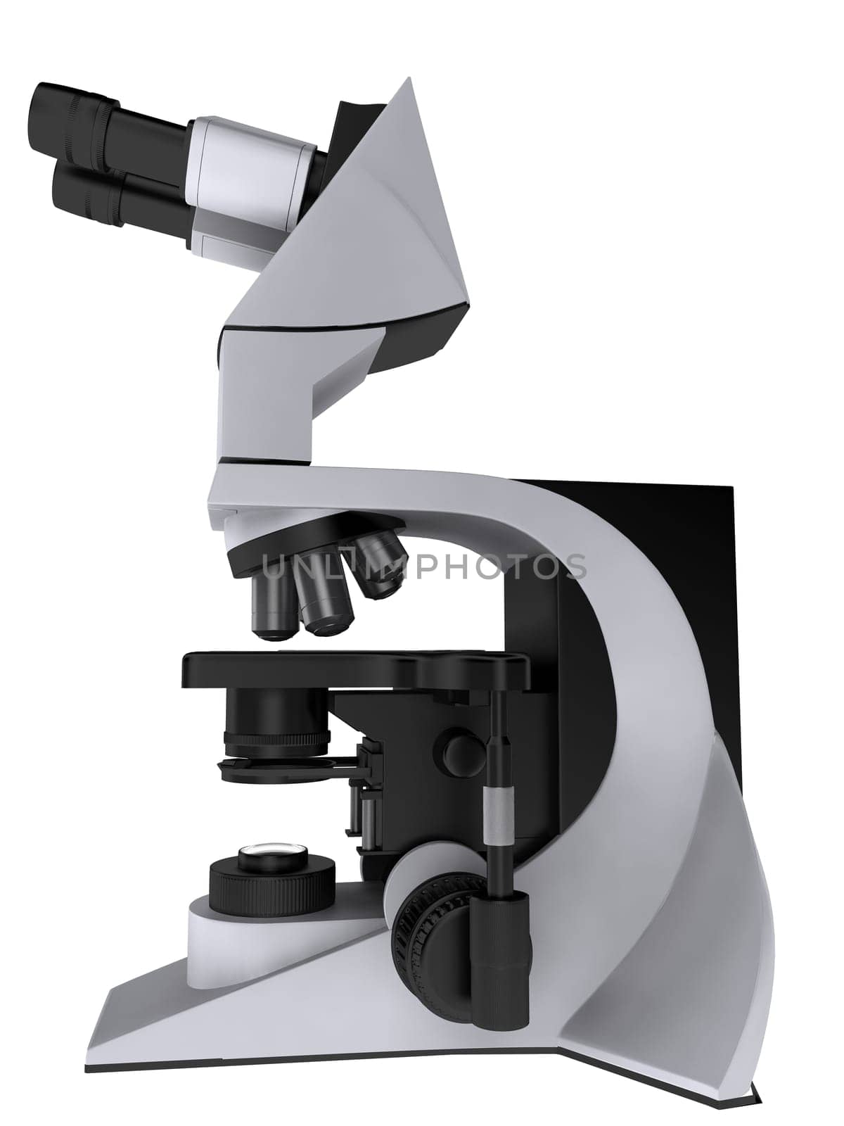 3d rendered illustration of an expensive microscope