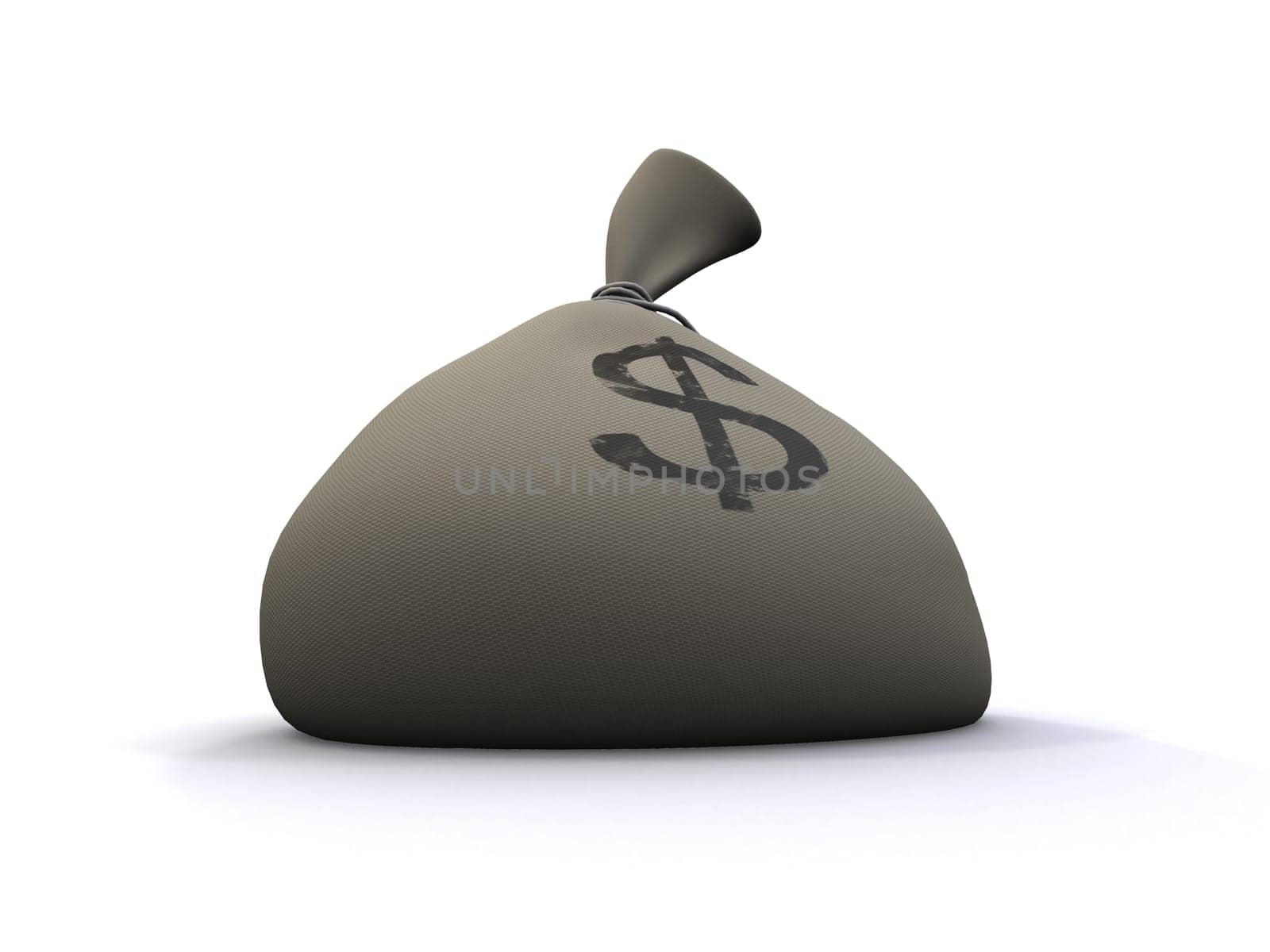 3d rendered illustration of a money sack