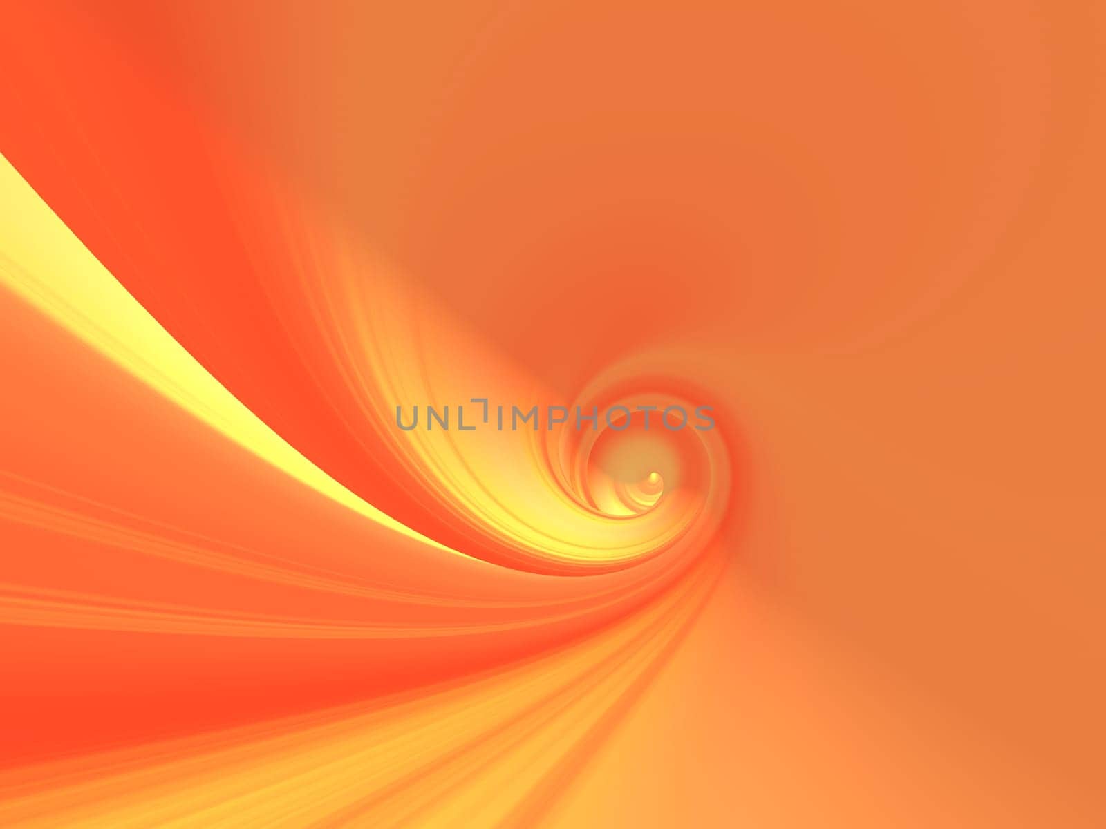 3d rendered illustration of an abstract orange form