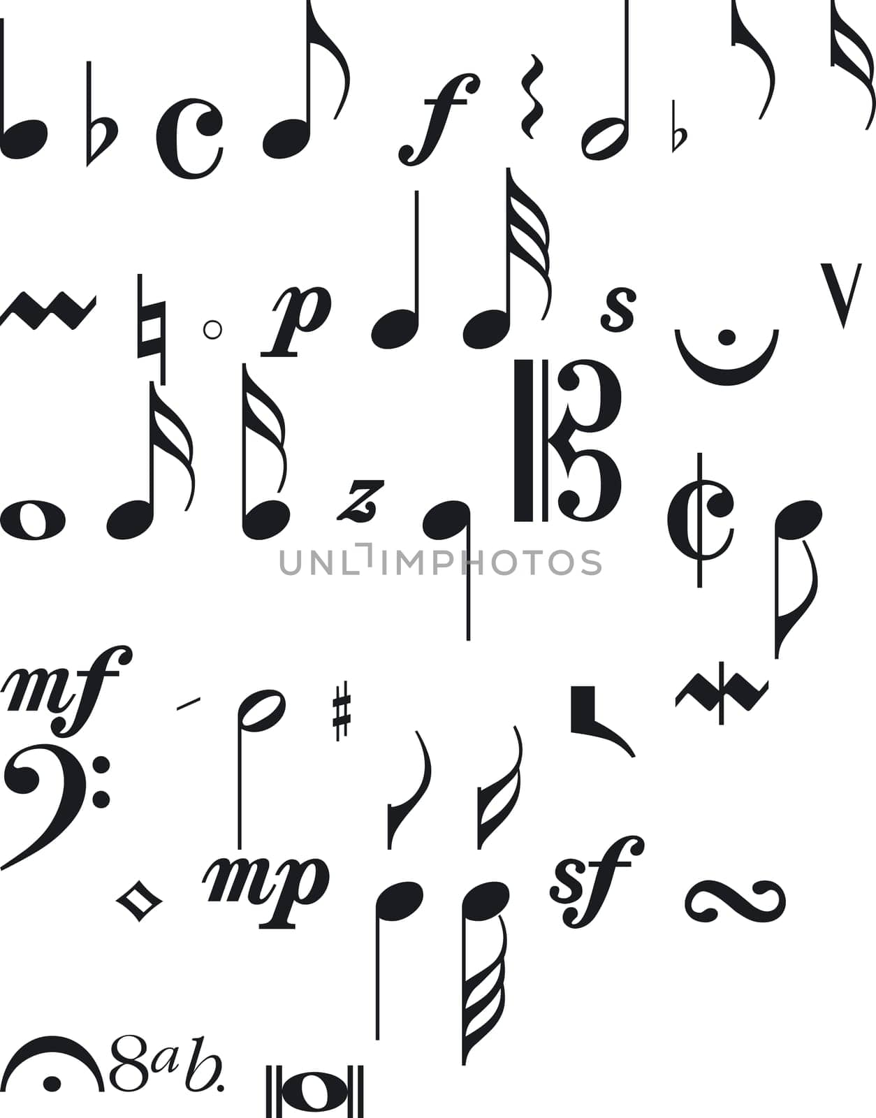 Illustration of Musical Silouettes - Vector