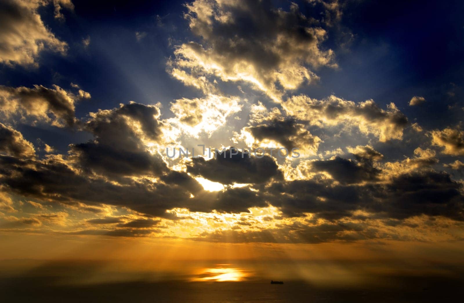 A sunset captured over Tokyo bay from Chiba side