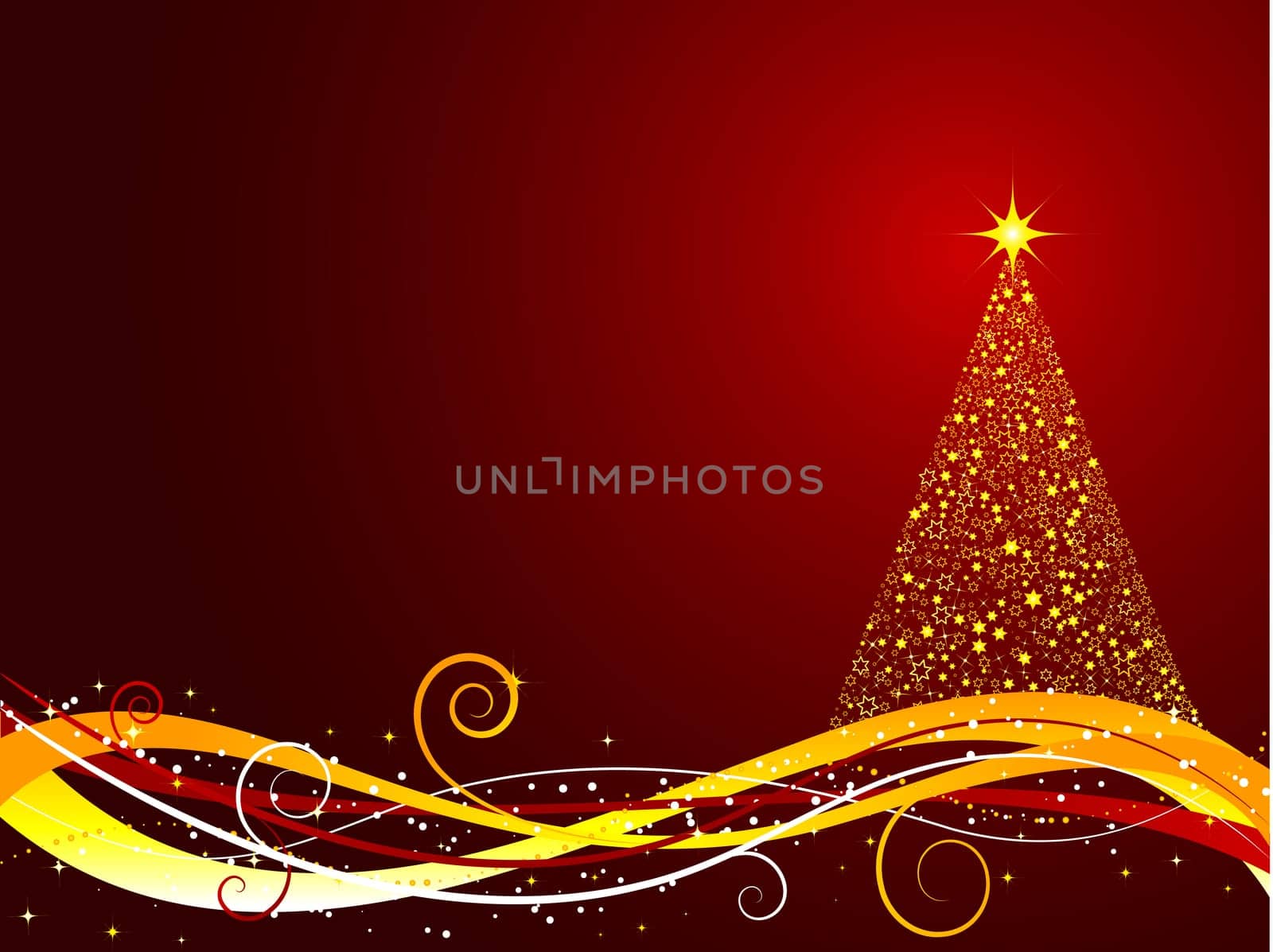 Decorative Christmas tree of stars