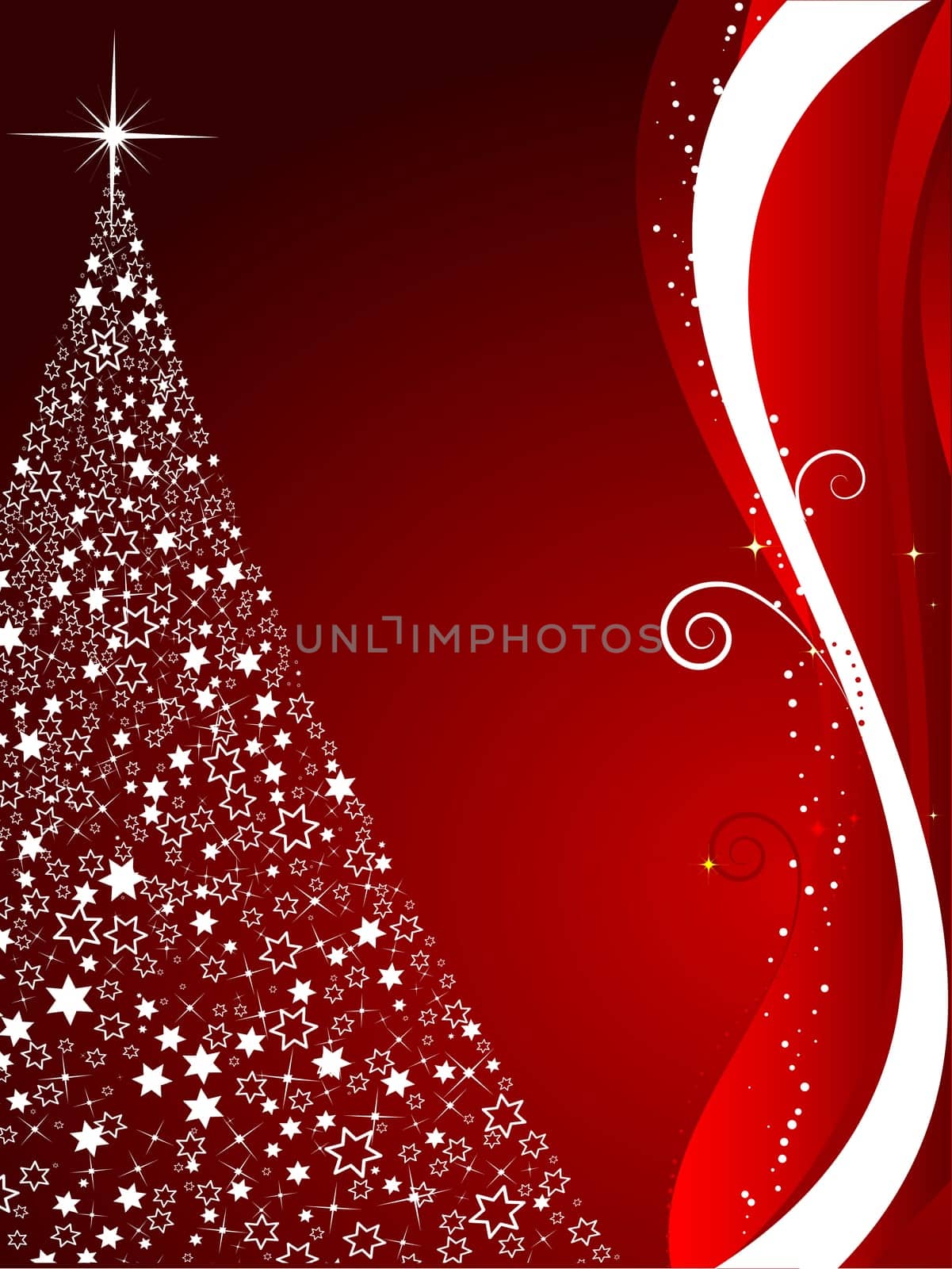 Decorative Christmas tree of stars