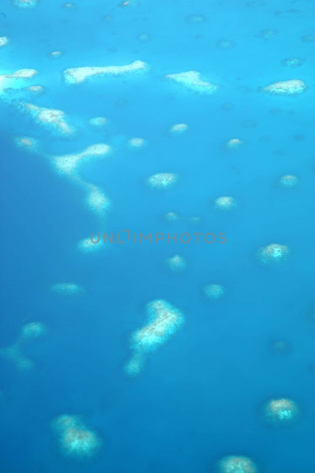 Paradise Maldives from the sky - aerial view of the lagoon