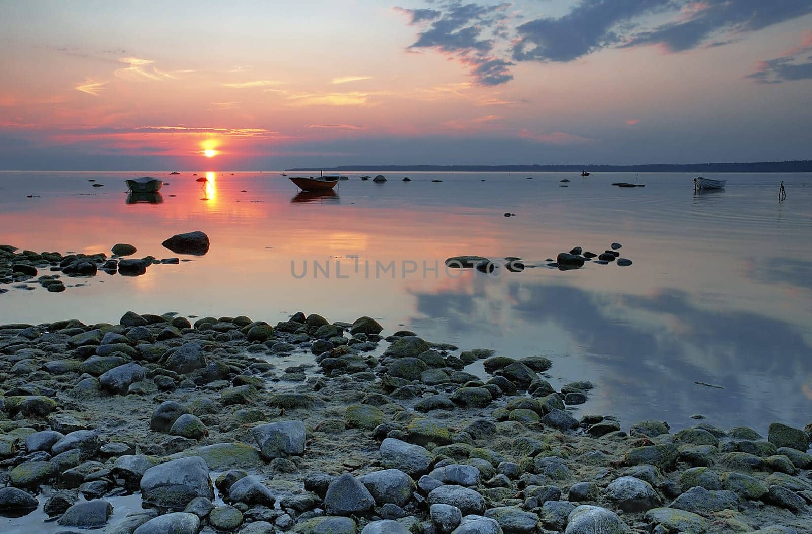 Sunset on the sea