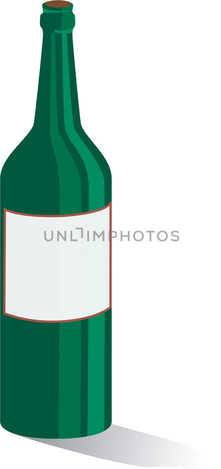 Illustration of  a wine botlle