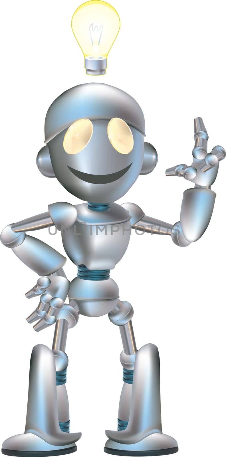 A very cute robot character, available in several poses