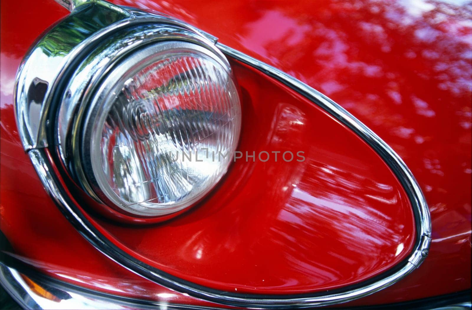 This is headlight of an old car.