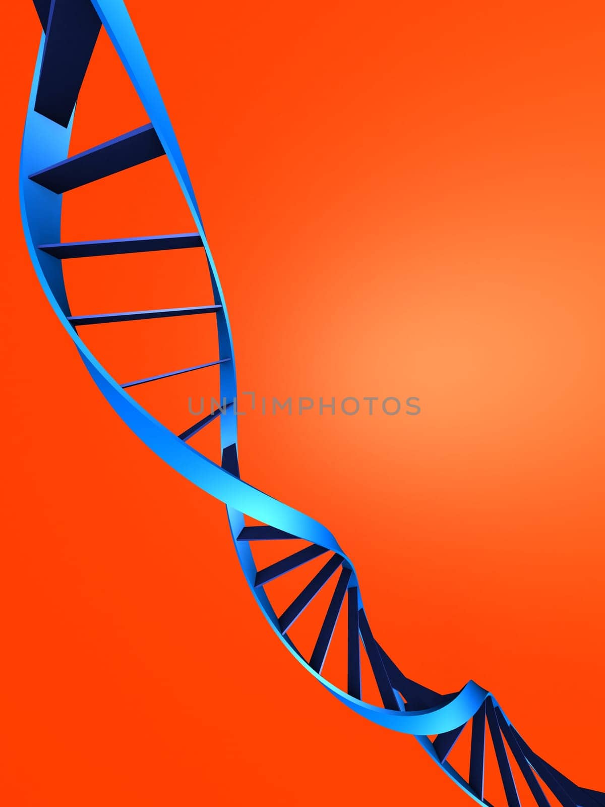 3d rendered illustration from a model of a double helix