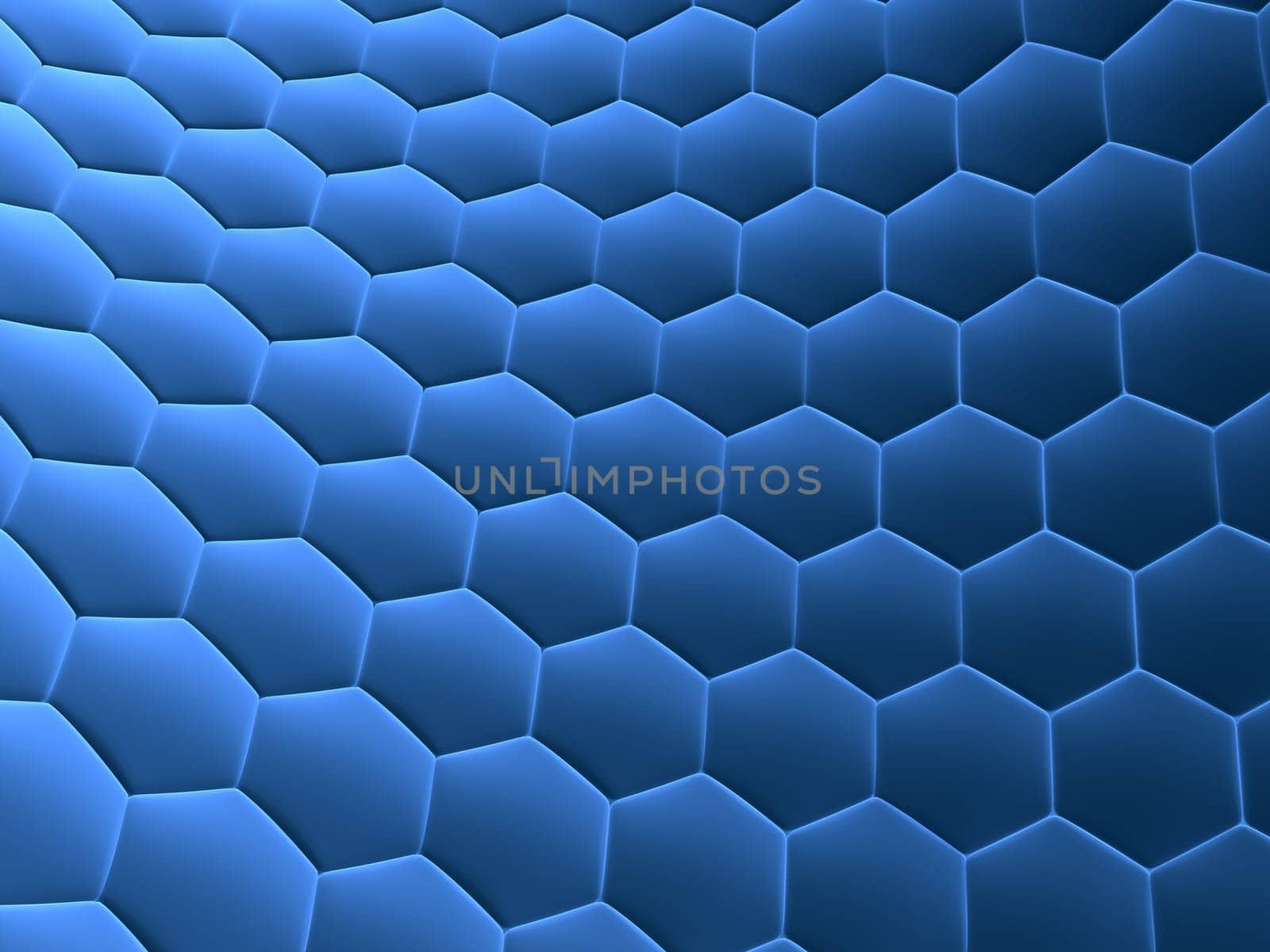 3d rendered illustration of blue abstract cells