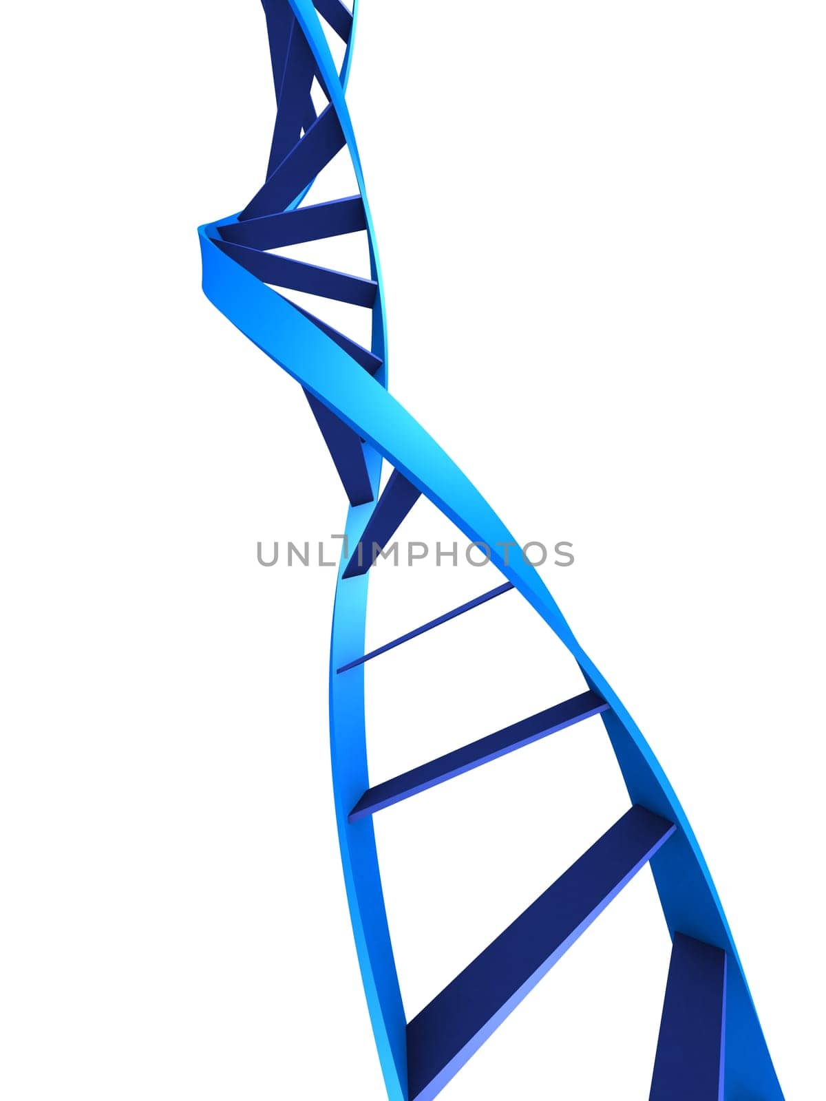 3d rendered illustration from a model of a double helix
