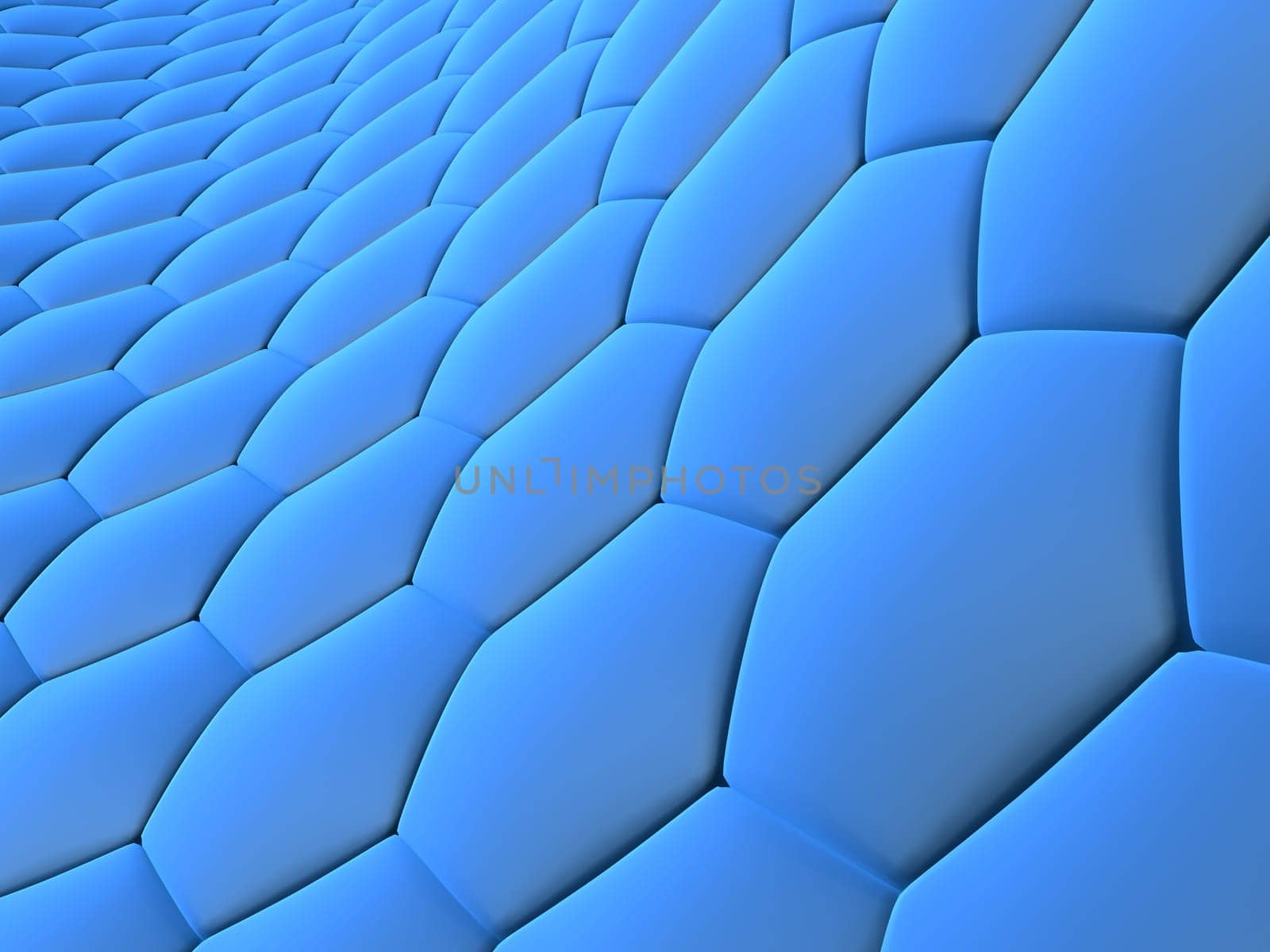 3d rendered illustration of blue abstract cells