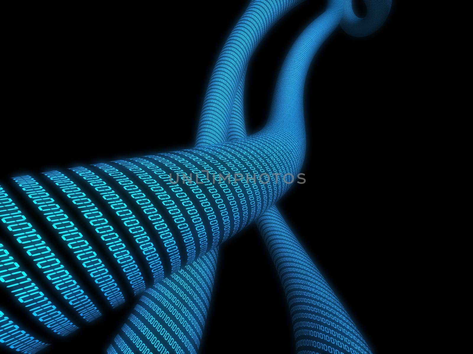 3d rendered illustration of a digital stream