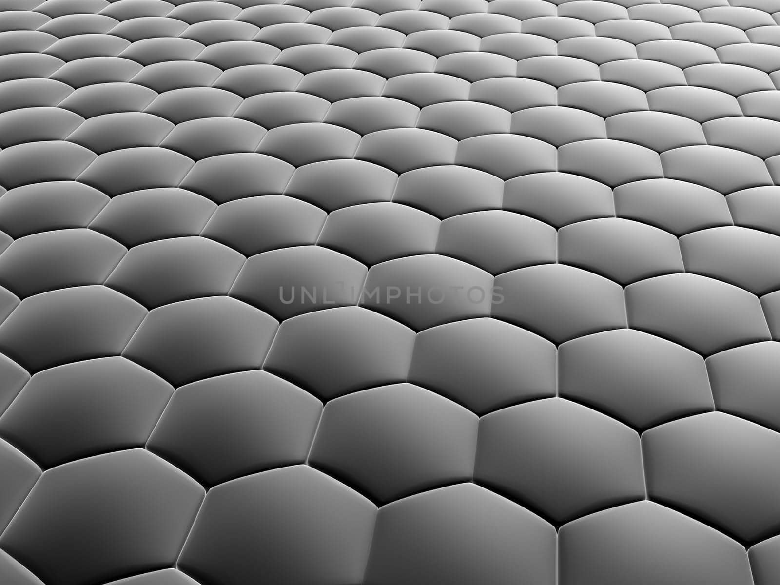 3d rendered illustration of grey abstract cells