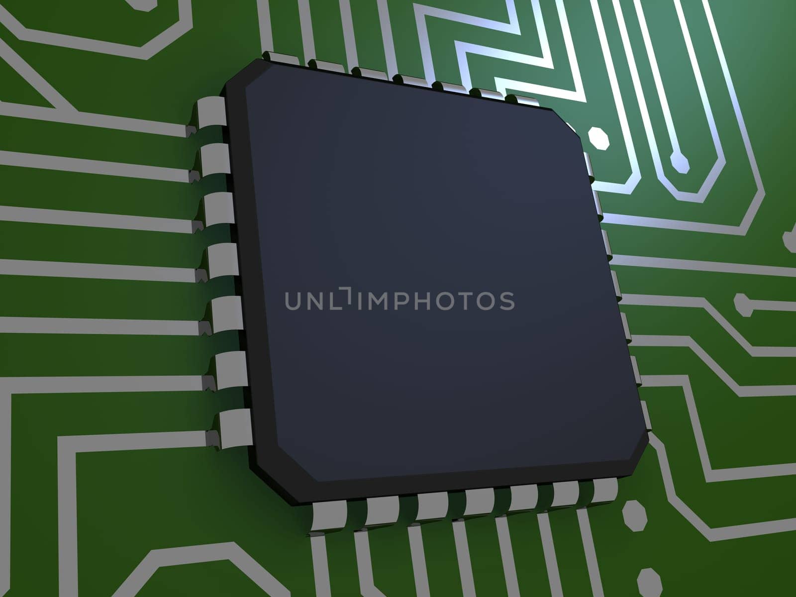 3d rendered ilustration of a processor