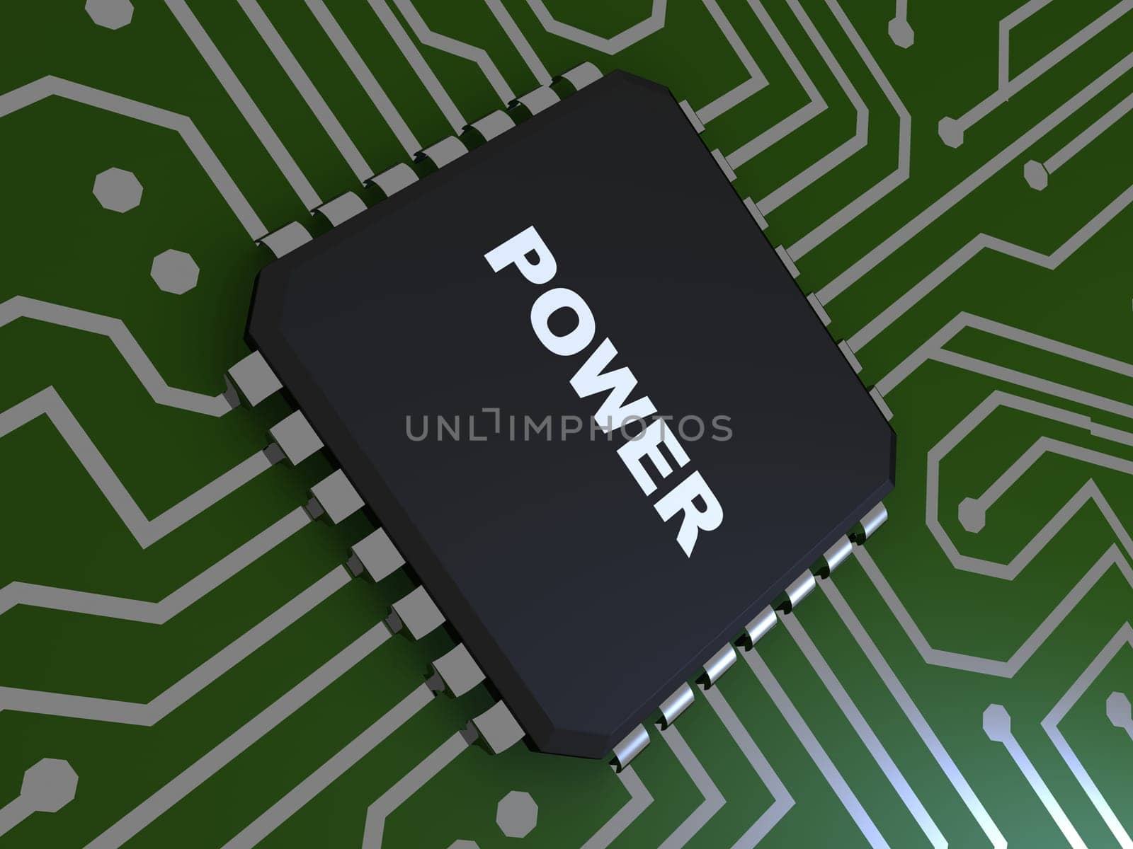 3d rendered ilustration of a processor