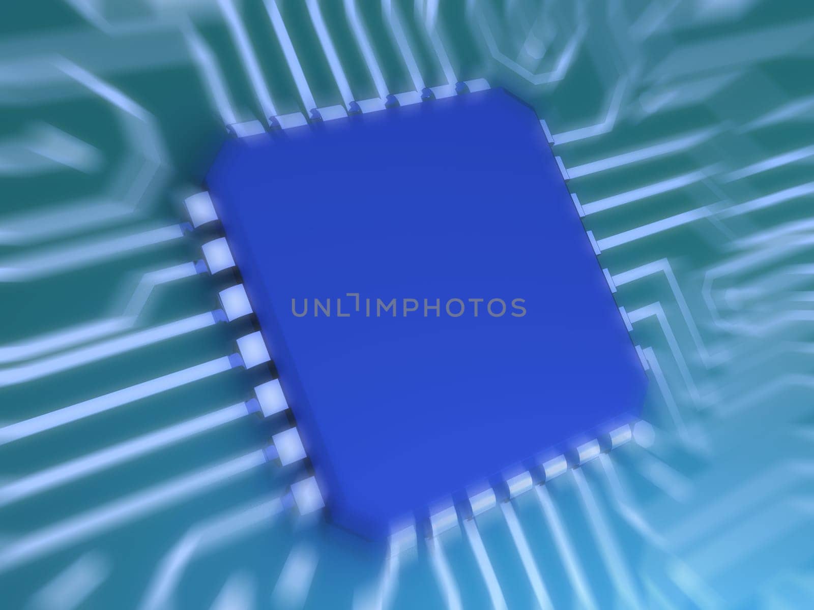 3d rendered illustration of a processor
