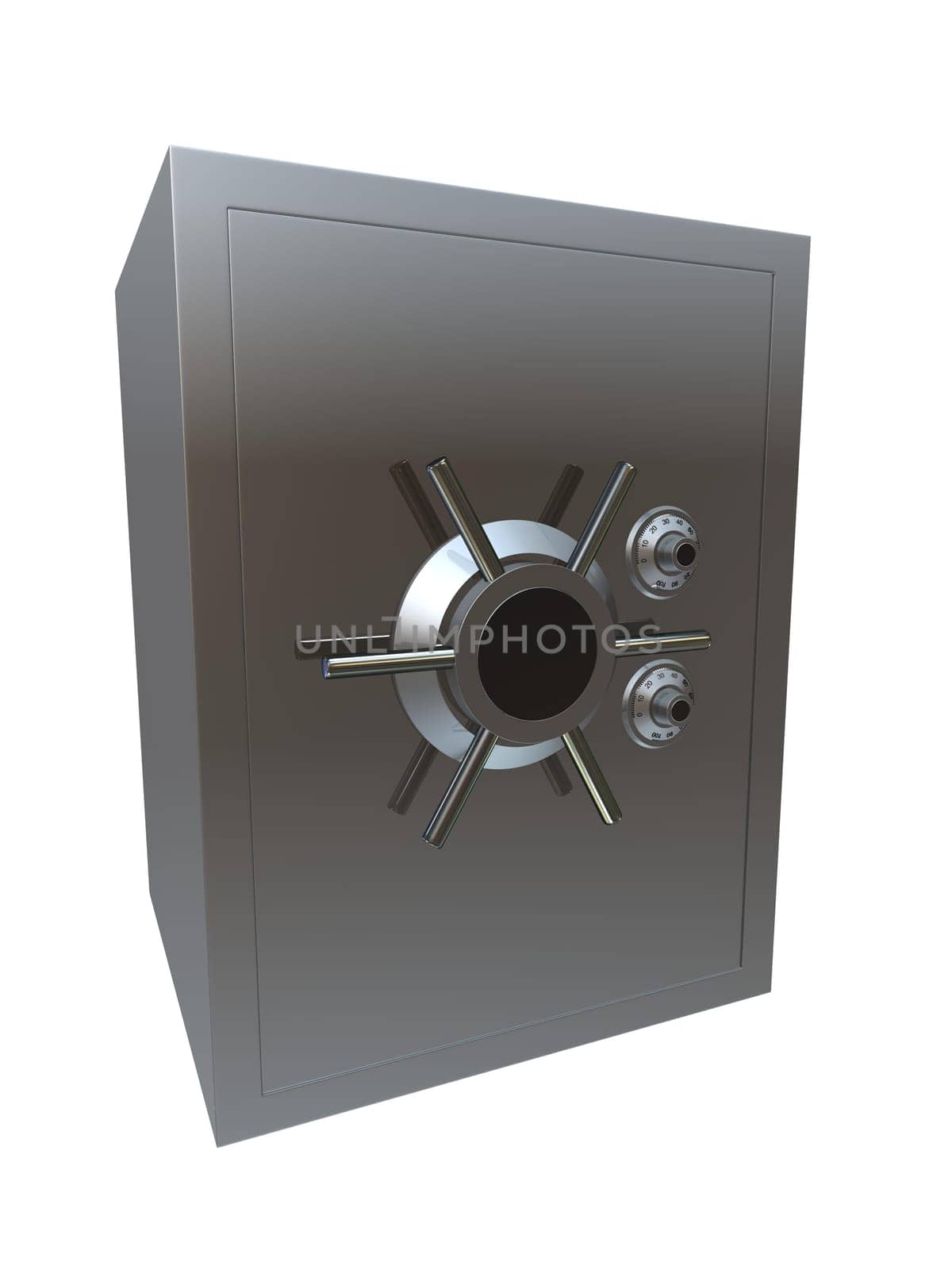 3d rendered illustration of a big bank safe